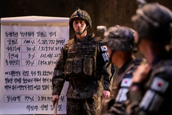 북한군과 협상하고 있는 한국군
