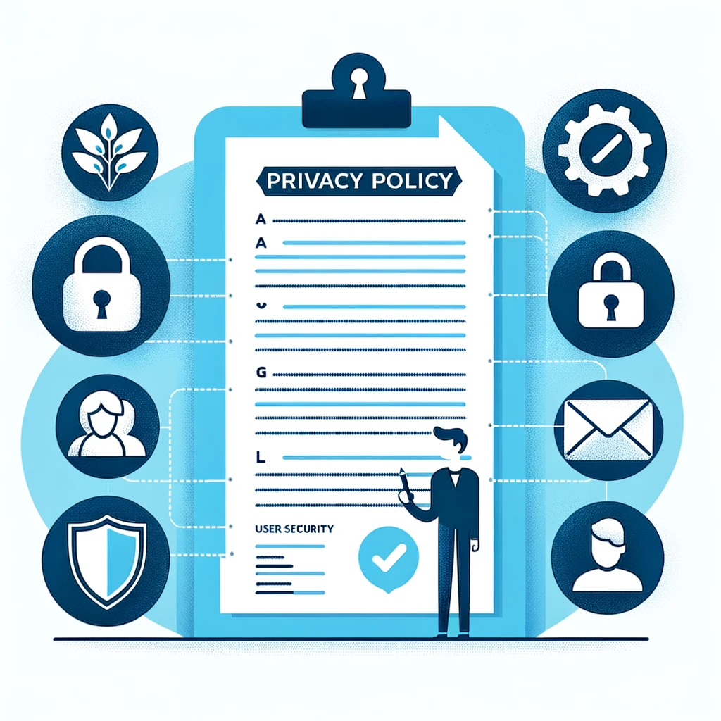 It&#39;s a simplified and compact visual representation&#44; featuring icons that represent personal data collection&#44; user consent&#44; data security&#44; and legal compliance.