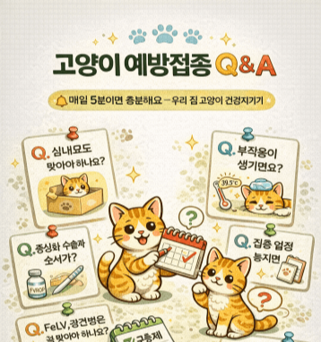 고양이 예방접종 Q&A, 집사들이 가장 많이 묻는 고양이 백신 궁금증 해결