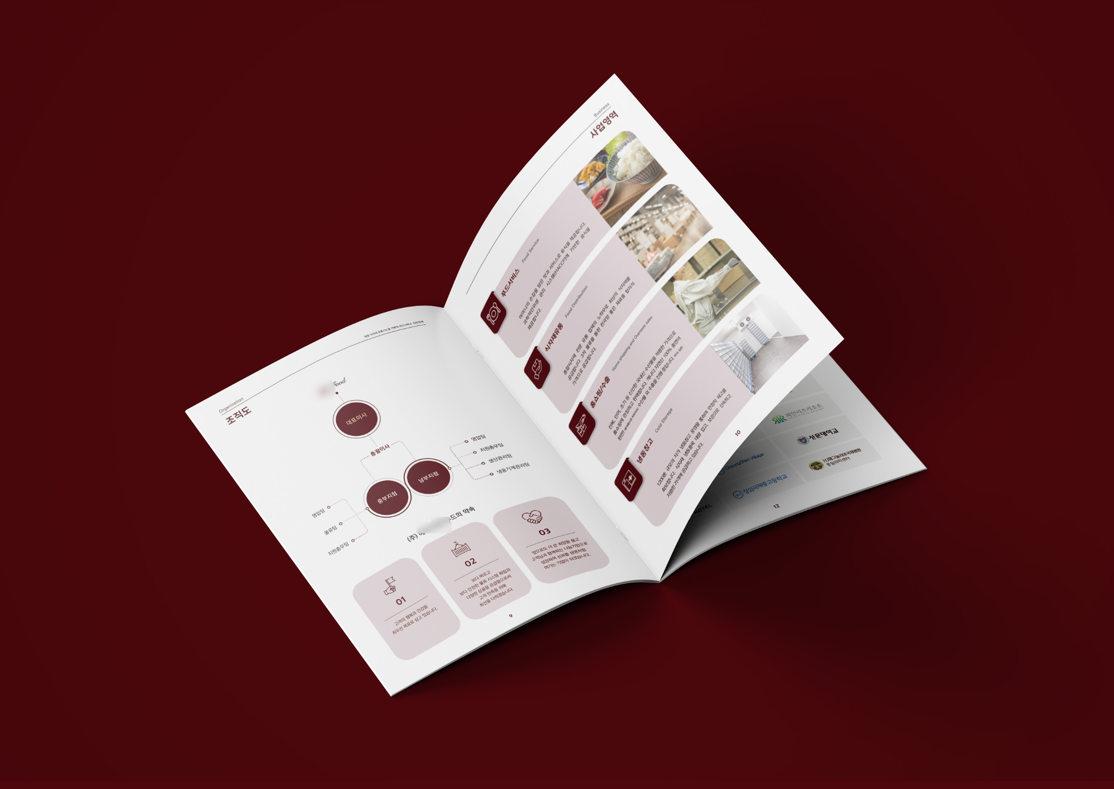 회사소개서 리디자인 조직도 디자인