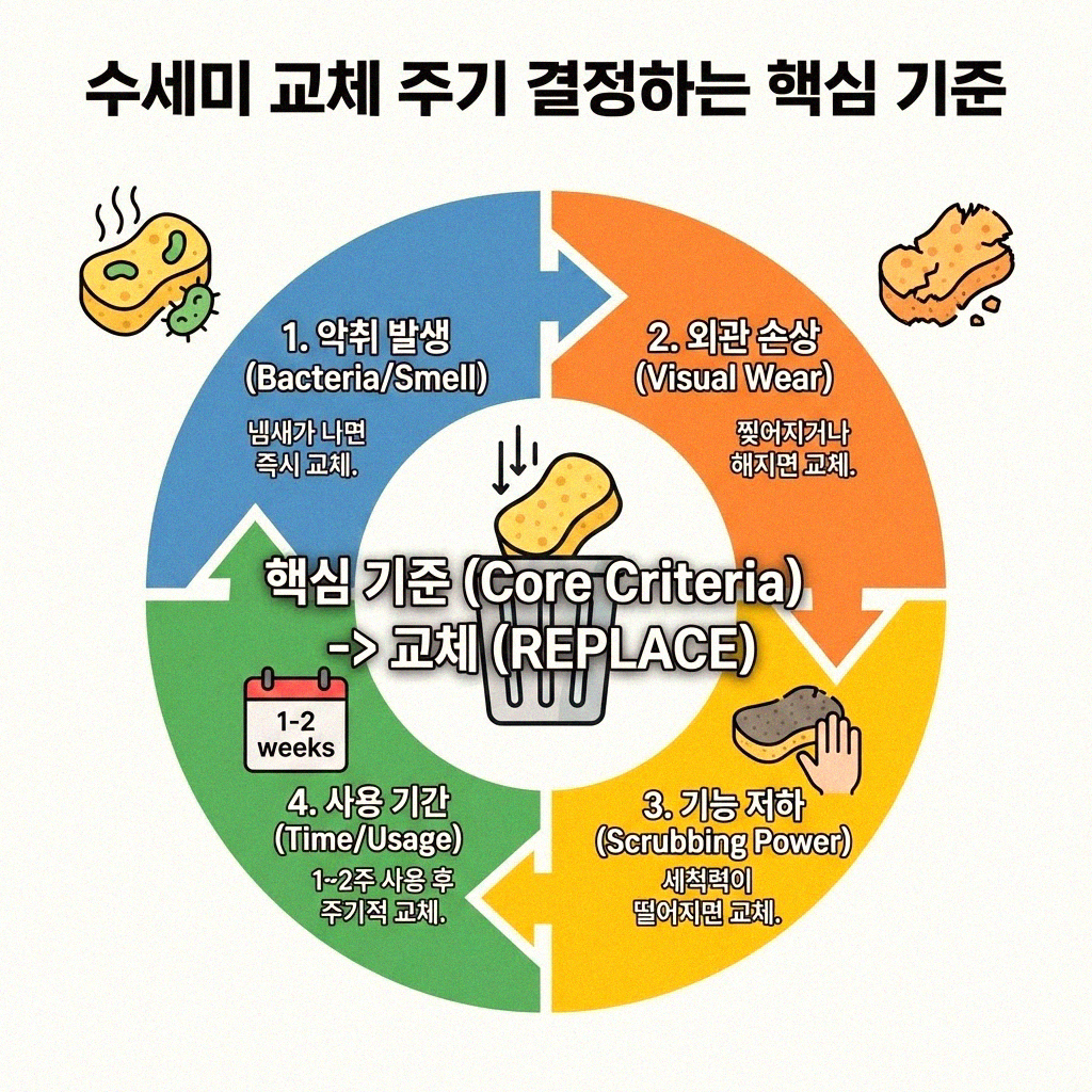 우리 집 주방 수세미 언제 바꿔야 할까 교체 주기 파헤치기