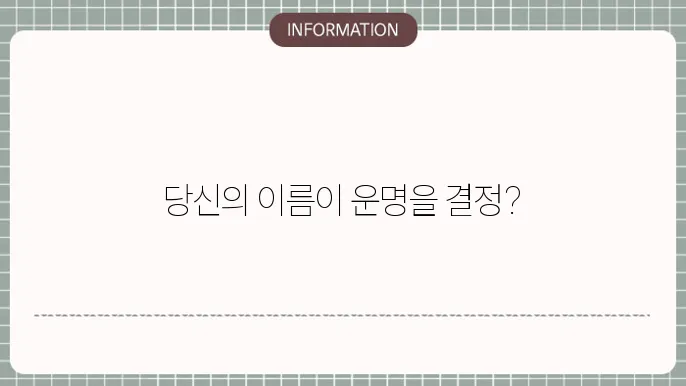 이름 사주풀이