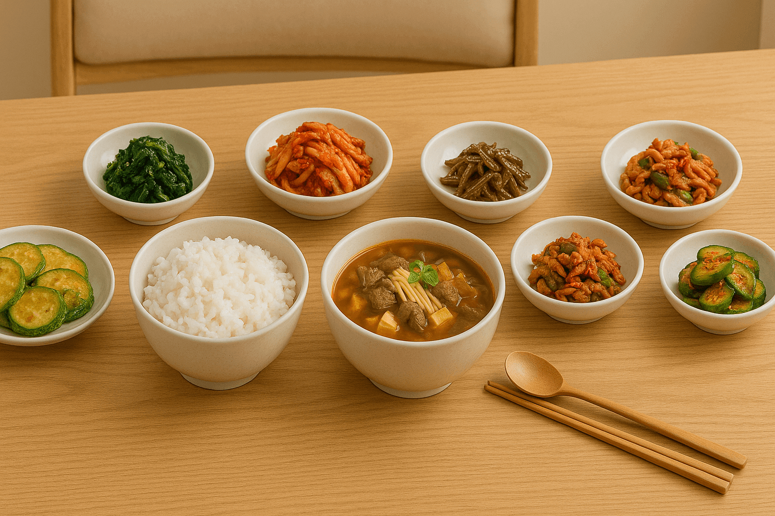 집밥의 차림상 사진