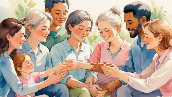 ESFJ는 사람 사이의 따뜻함을 누구보다 중요하게 여깁니다. 누군가의 필요를 알아채고, 도와주고, 배려하며 관계를 지켜냅니다에 관한 그림