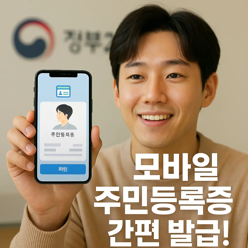 모바일 주민등록증 정부24 발급