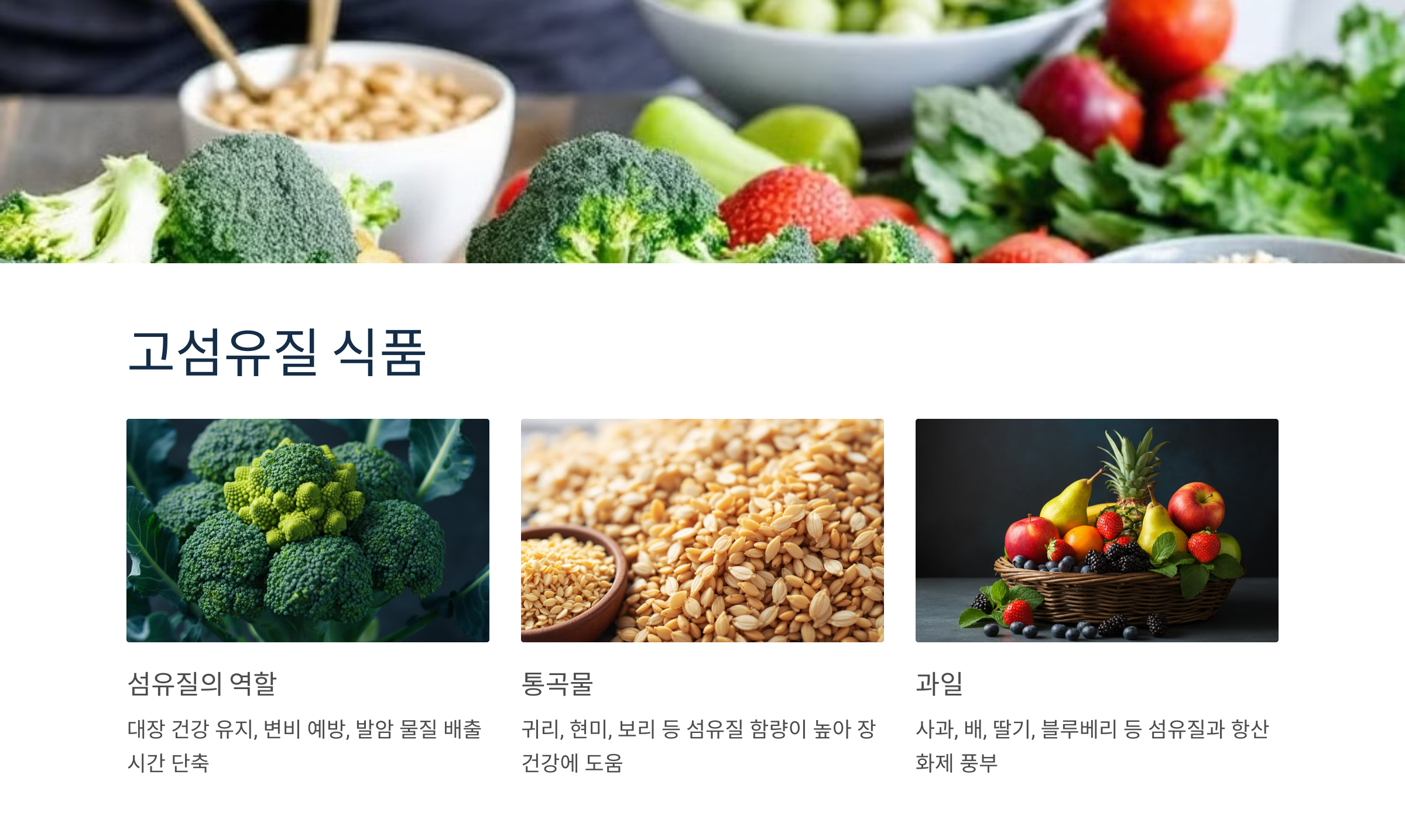 고섬유질 식품