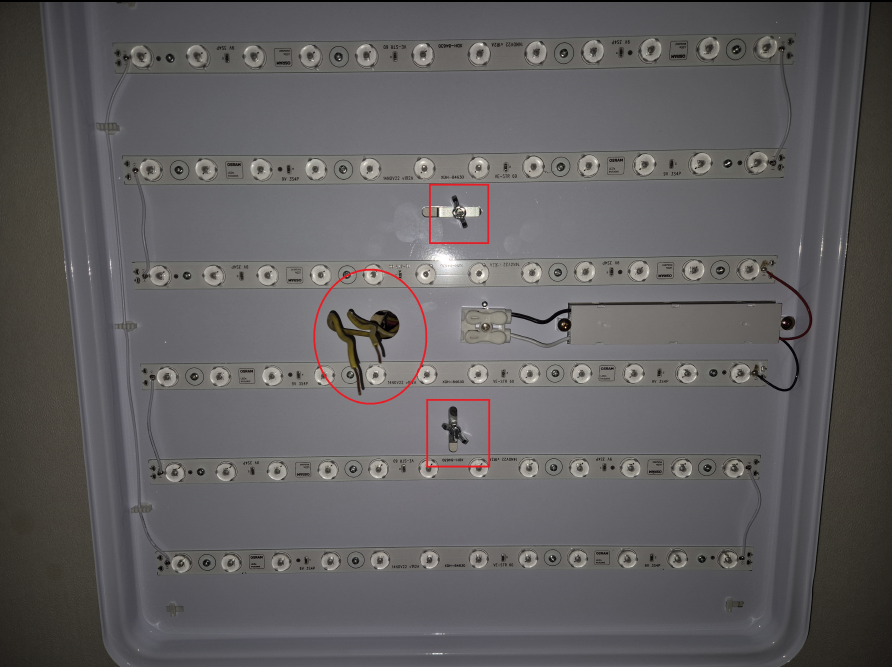 LED전등 교체 - 전등고정