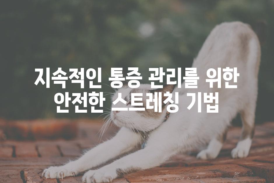 지속적인 통증 관리를 위한 안전한 스트레칭 기법