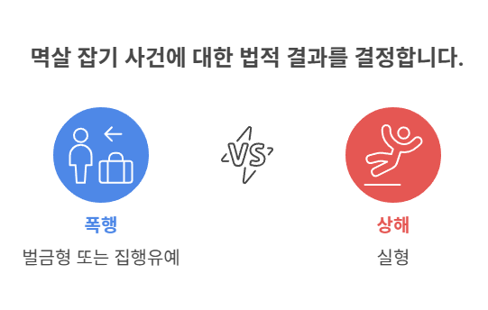 실제 판례와 멱살 폭행 사례