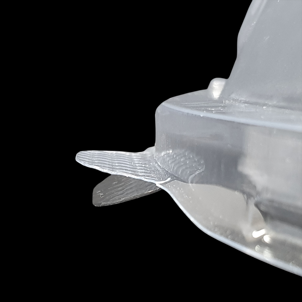 딸기용기의 뚜껑 분리 손잡이