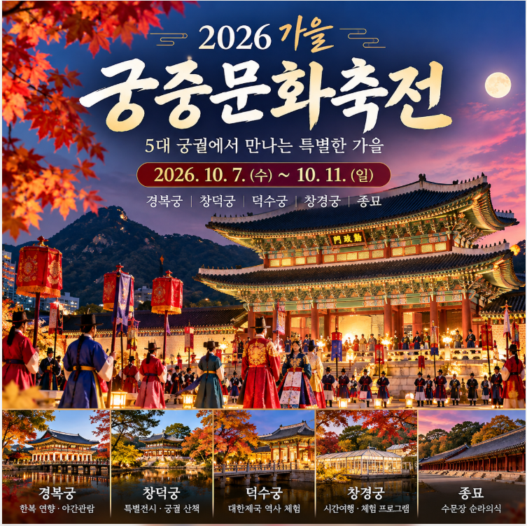 서울 궁중문화축전, 가을 일정과 예약&middot;스탬프&middot;야간관람 알아보기