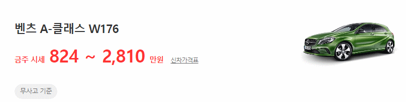 벤츠 A클래스(W176) 중고차
