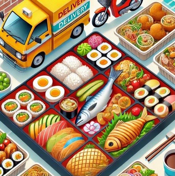 일본 도시락과 배달음식