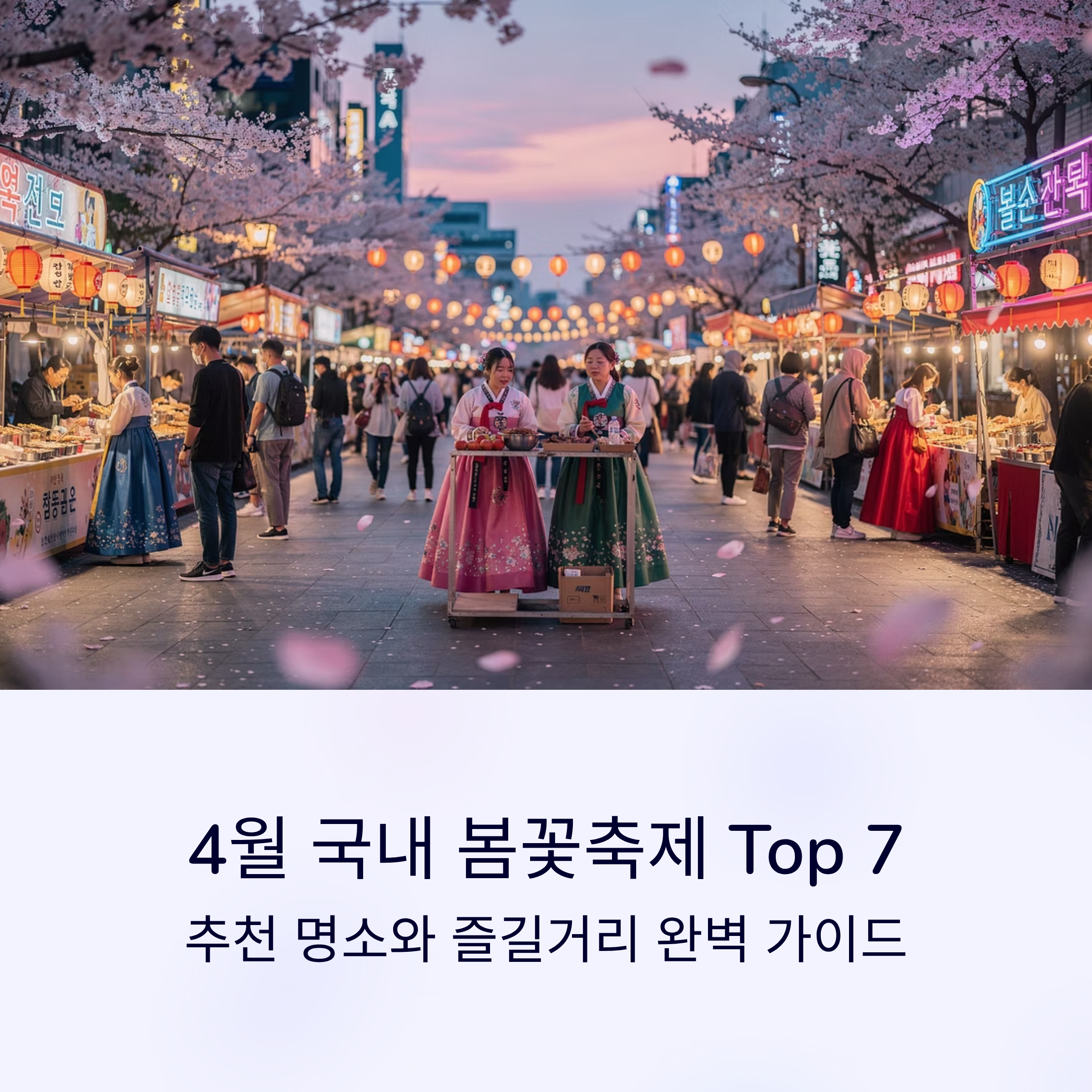 4월 국내 봄꽃축제 Top 7 추천과 즐길거리 꿀팁 총정리
