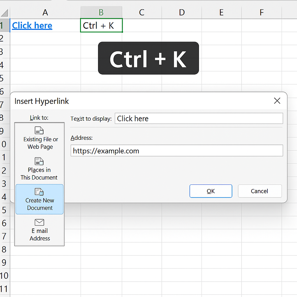 문서에 하이퍼링크 삽입 단축키 관련 사진