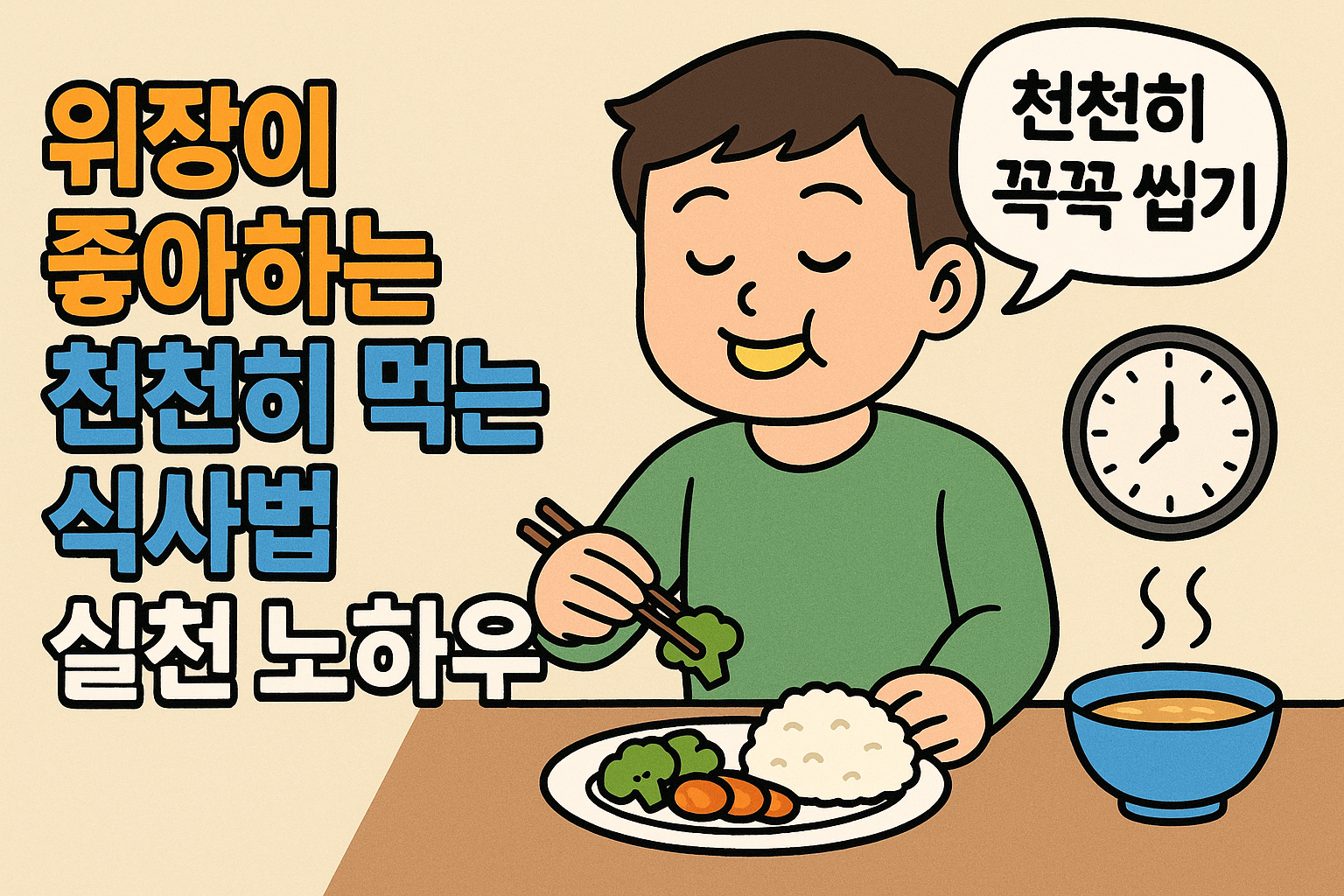 천천히 먹는 식사법 이미지
