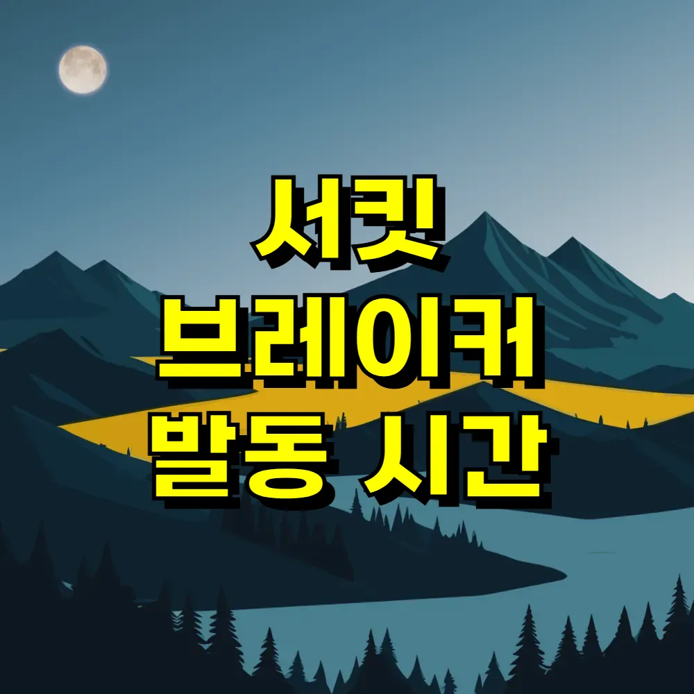 서킷 브레이커 발동 시간
