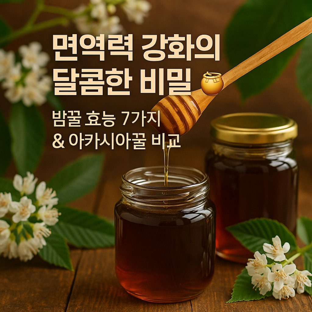 면역력 강화에 좋은 밤꿀 효능 효과 7가지 아카시아꿀과 비교 분석