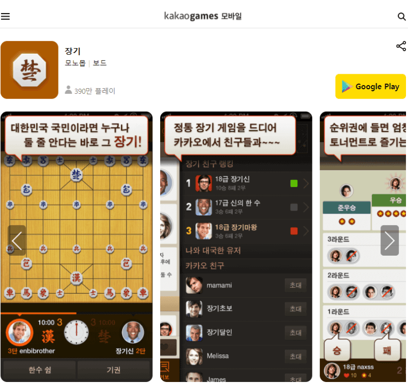 카카오장기 설치