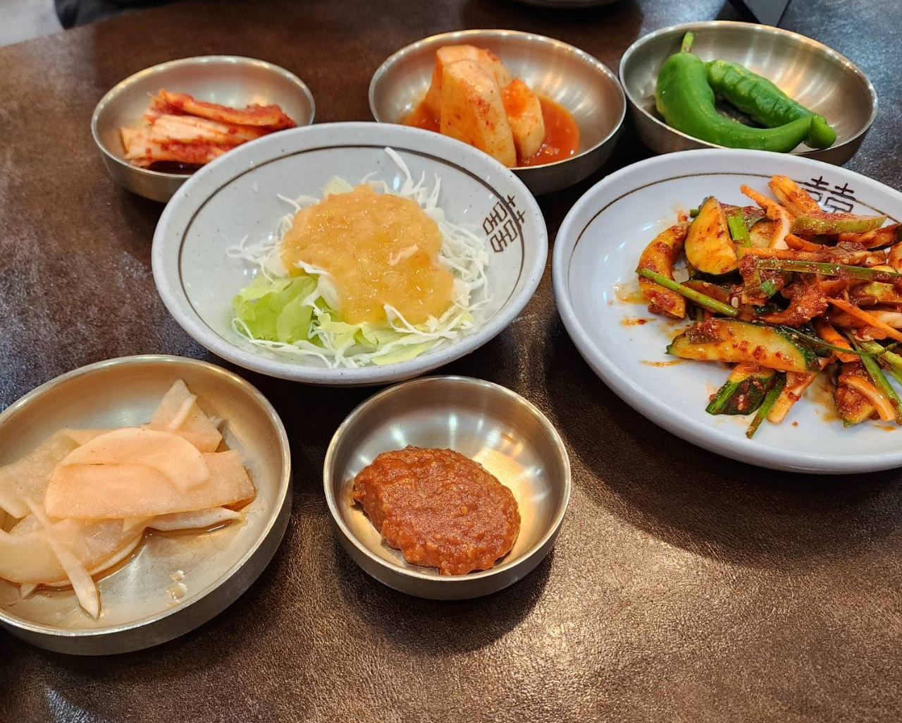 한올면옥 밑반찬