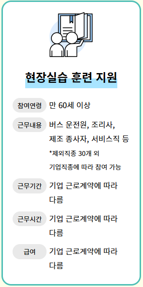 노인일자리 여기 신청조건 일자리유형