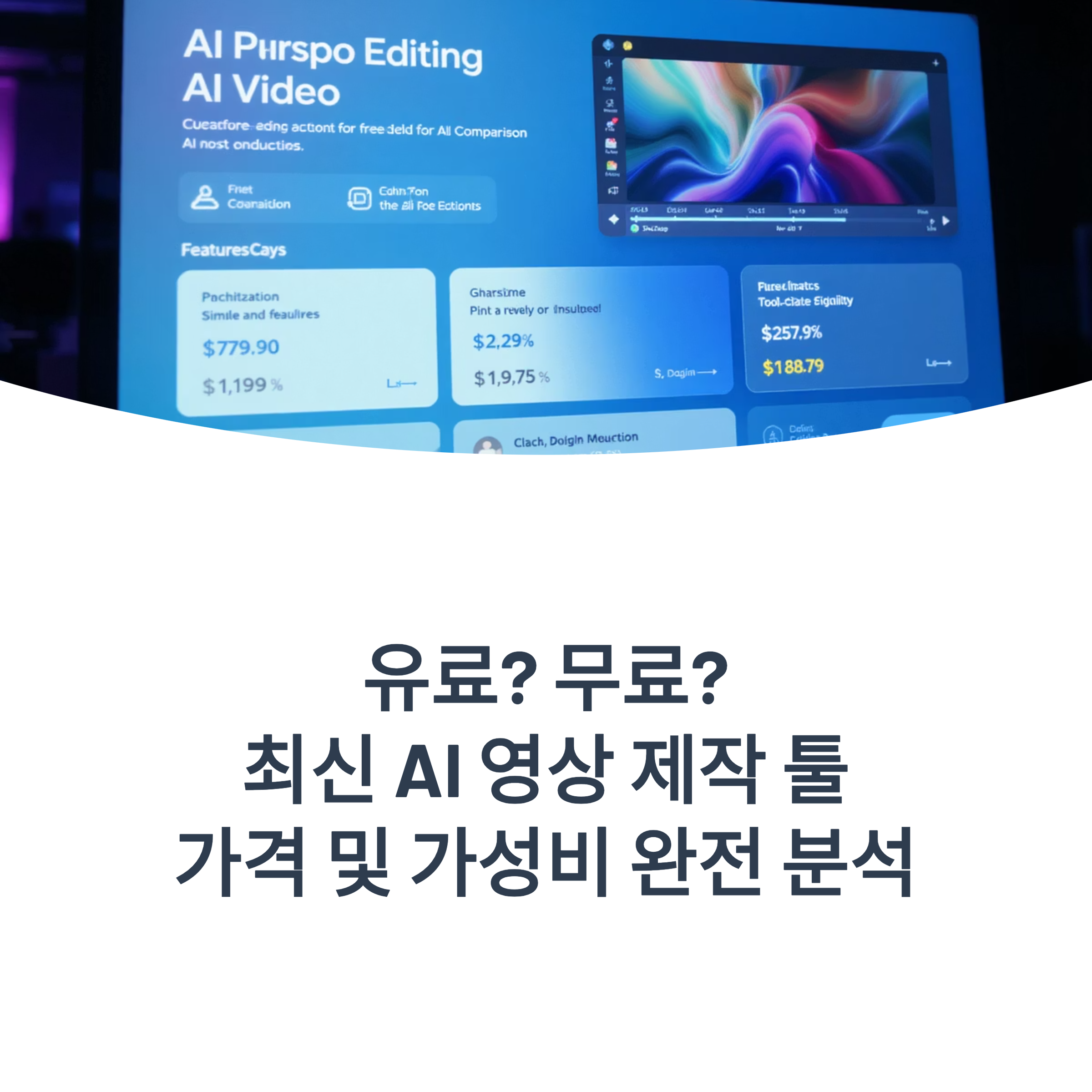 AI 영상 제작 툴, 뭐가 진짜 가성비 최고일까? 인기 툴 5종 가격과 기능 비교로 유료 vs 무료 선택 꿀팁까지! 영상 마케팅 전 꼭 확인하세요.