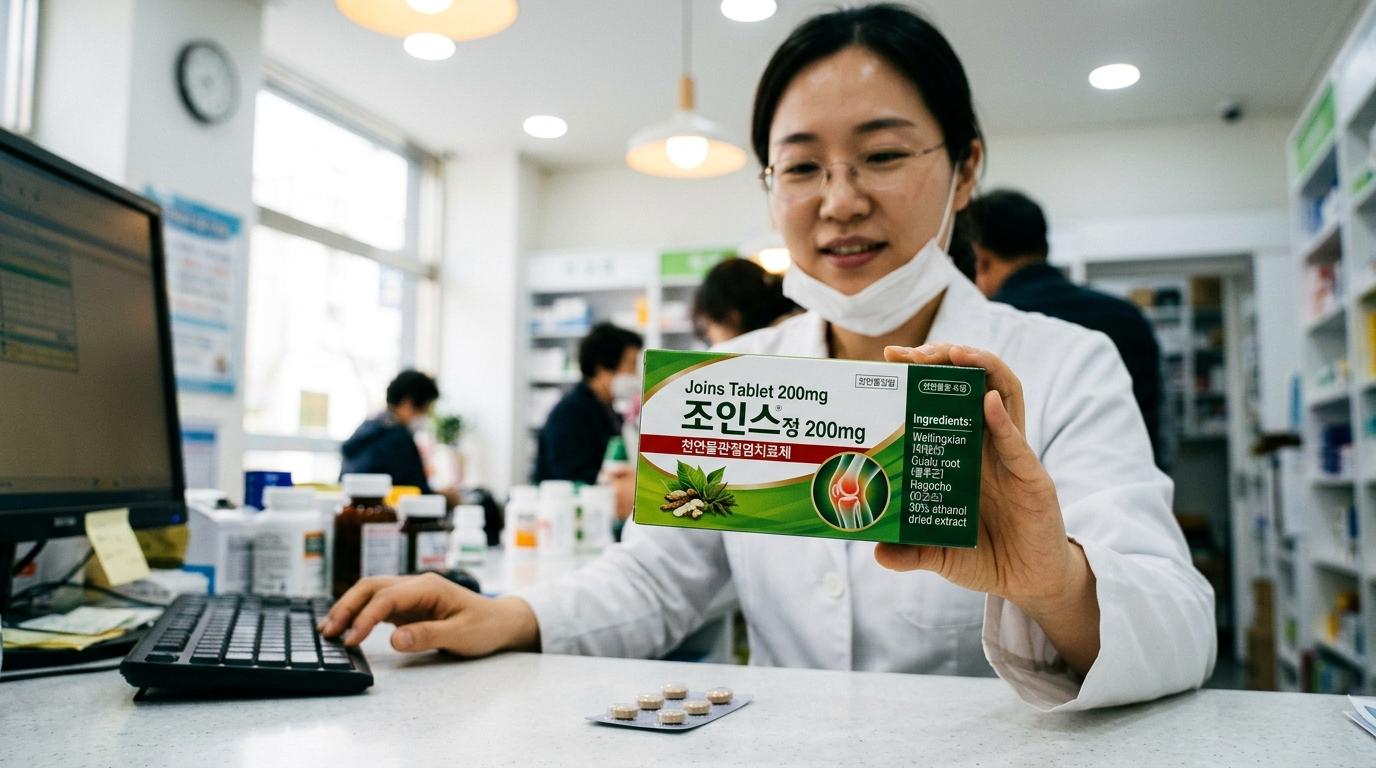 조인스정200mg(위령선&middot;괄루근&middot;하고초30%에탄올건조엑...