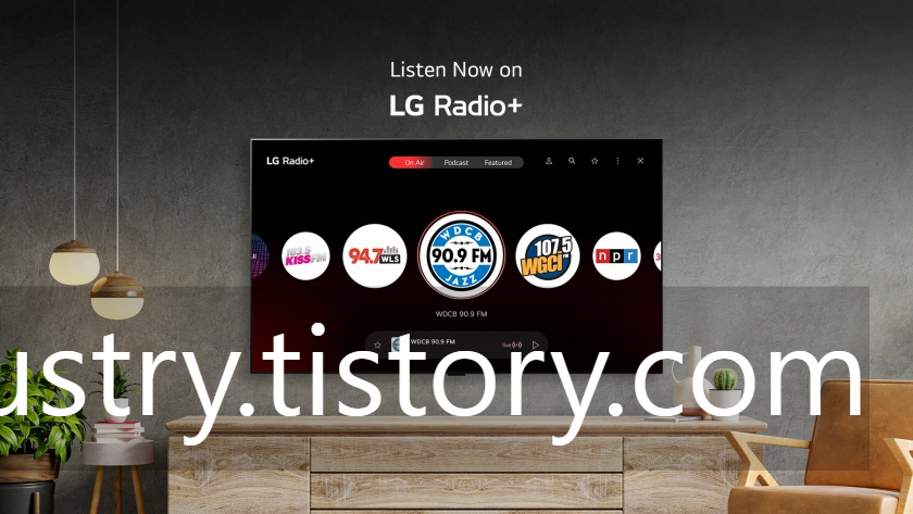 LG 스마트 TV에서 ‘LG 라디오 플러스’ 서비스를 구동하는 모습