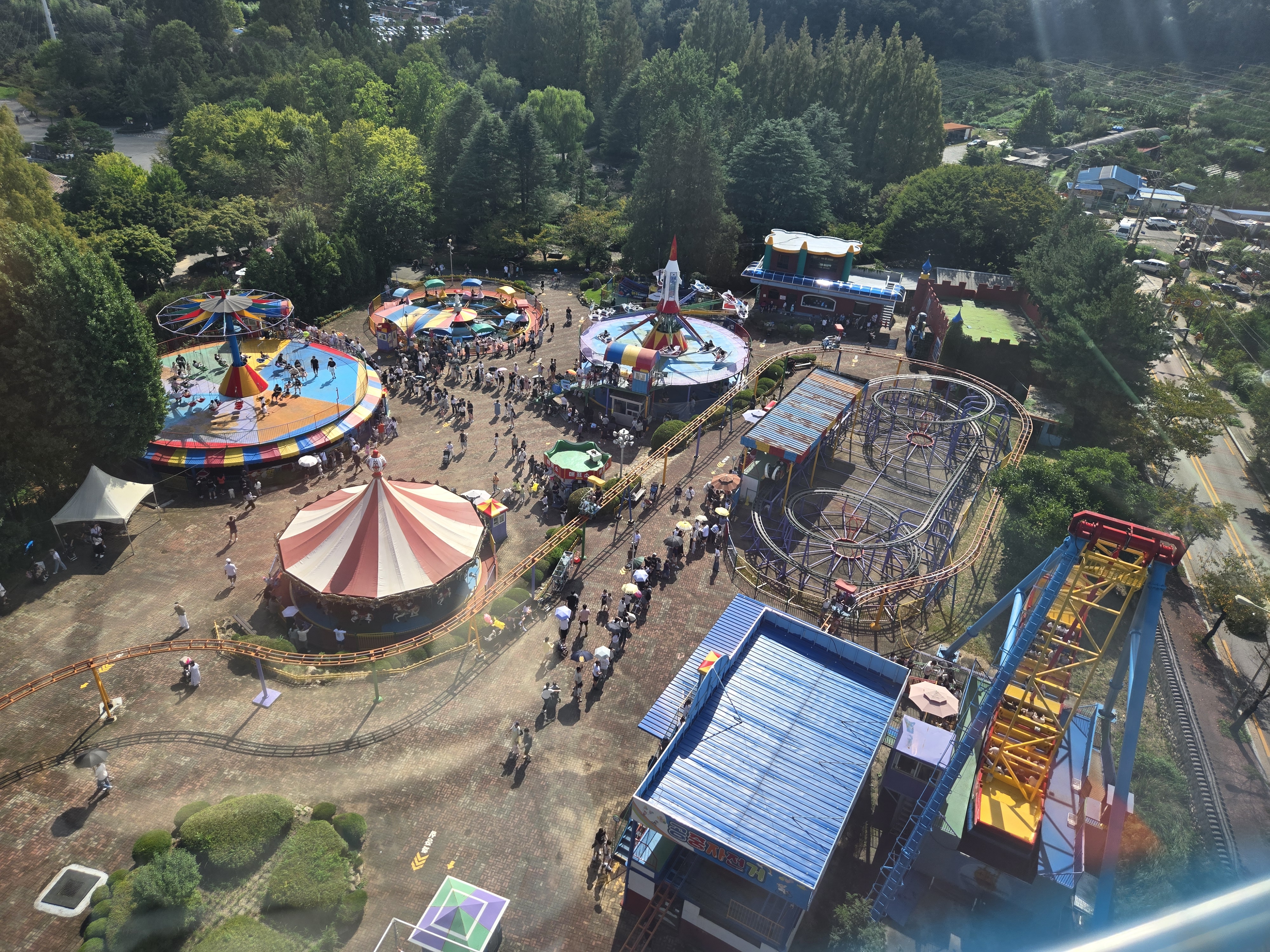전주 드림랜드 관람차에서 본 드림랜드 전경사진