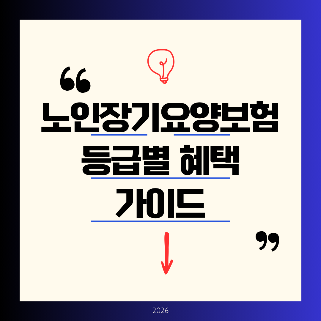 노인장기요양보험 등급별 혜택 완벽 정리 ❘ 2026년 기준, 월 67만~251만원 지원