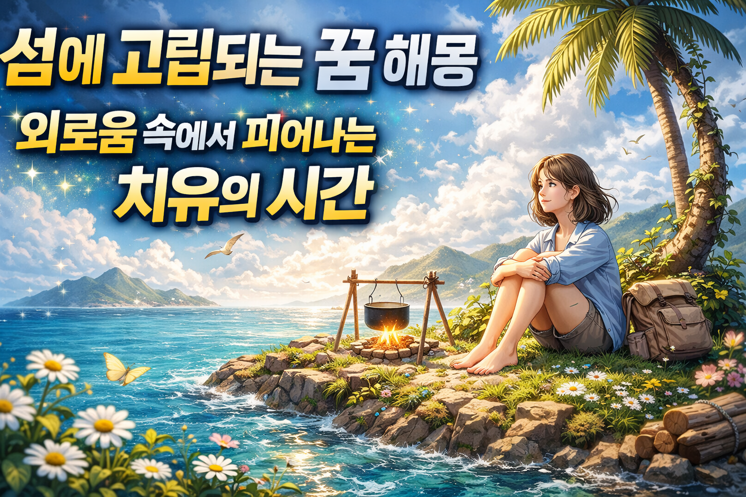 섬에 고립되는 꿈