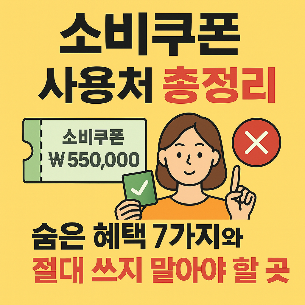 2025 소비쿠폰 사용처 총정리
