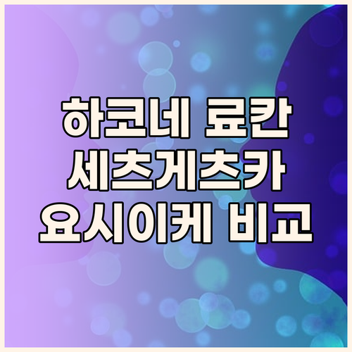 하코네 료칸 여행 후기 세츠게츠카 요