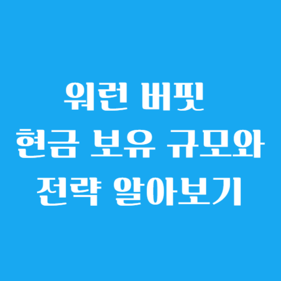 워런 버핏 현금 보유 규모와 전략 알아보기