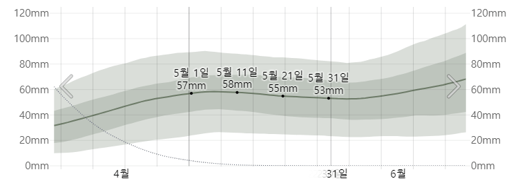 삿포로 5월 강우량