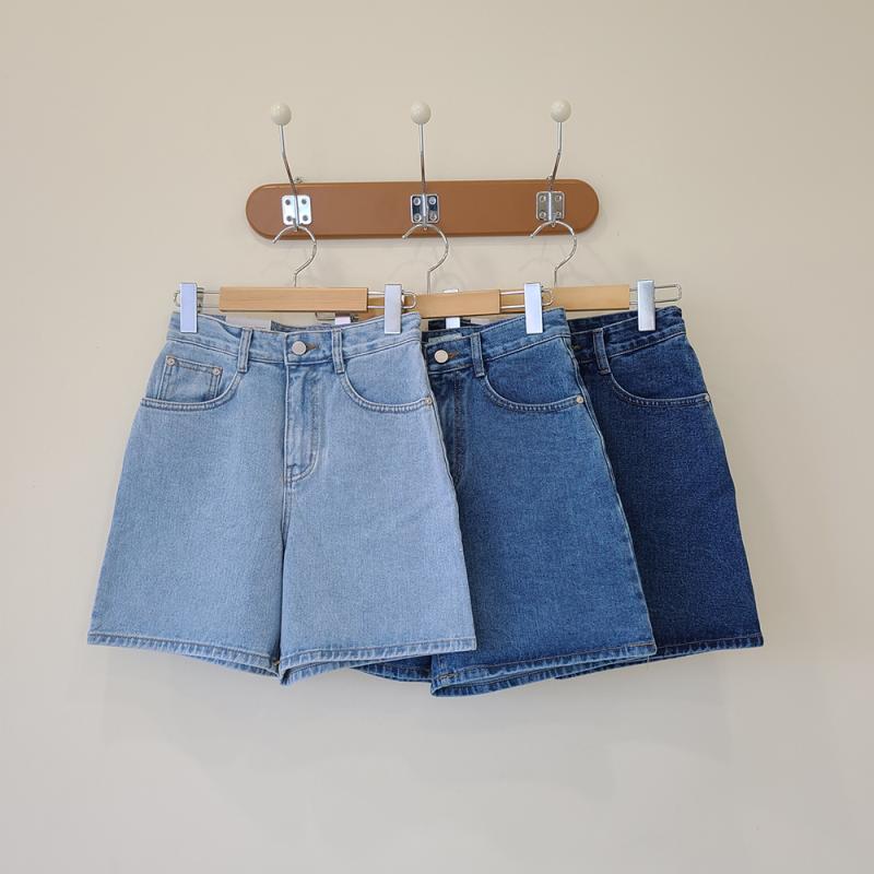 여름 데님 4부 여자 청반바지 연청 중청 진청