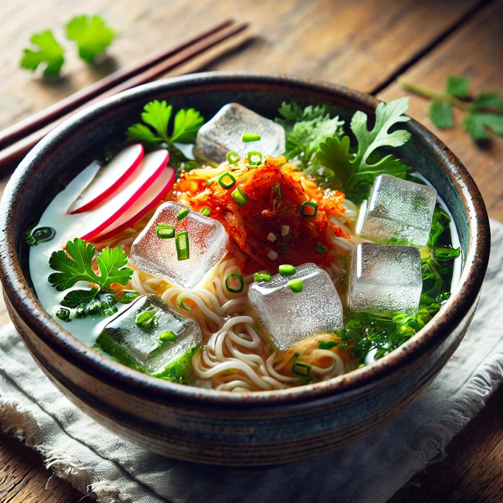 얼음 동동 띄운 백김치국수 만들기