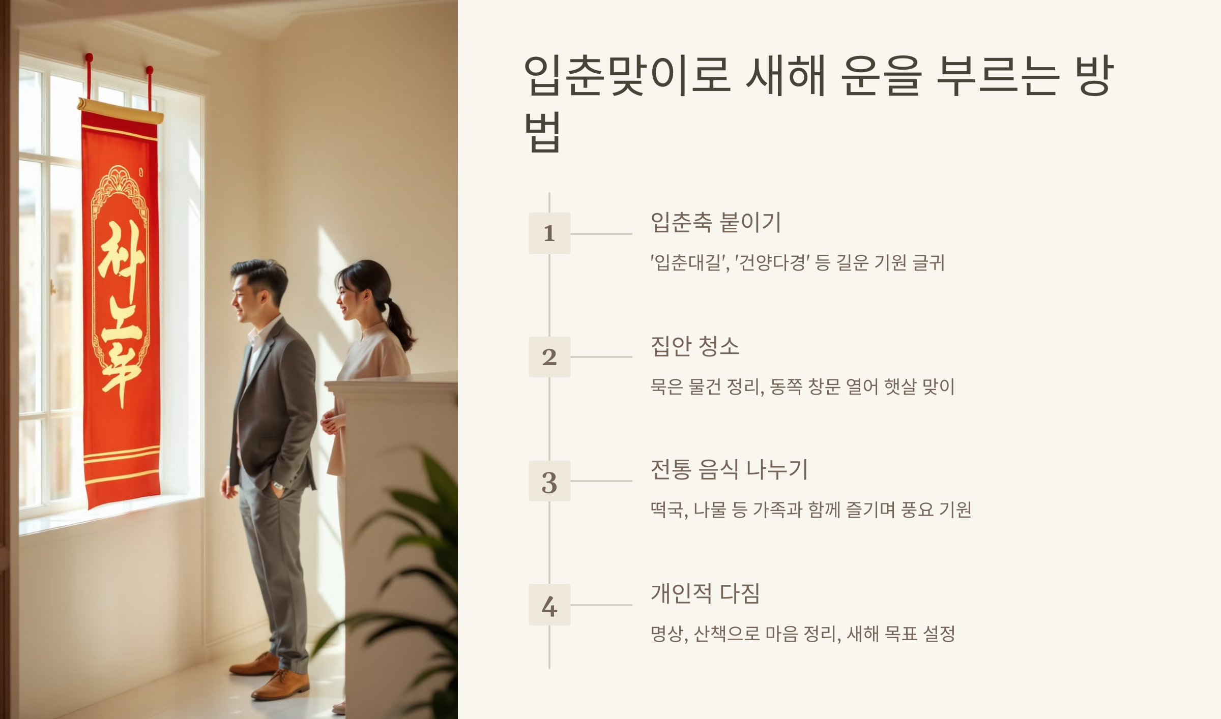입춘맞이로 새해 운을 부르는 방법