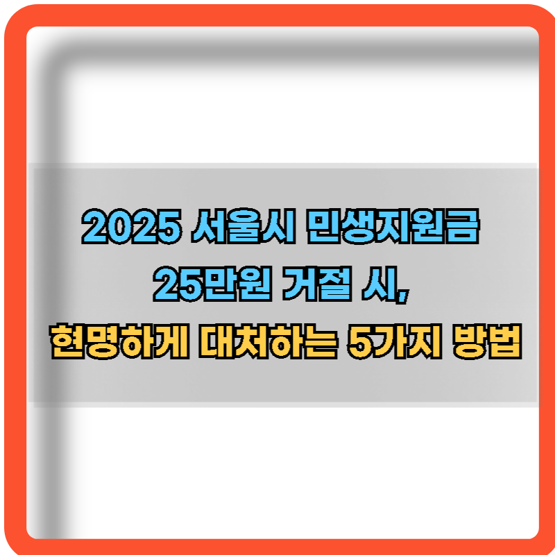 서울시-민생지원금-25만원-거절시-대처법