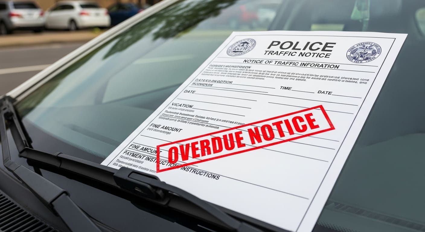 주정차 과태료 부과중인 경찰의 모습