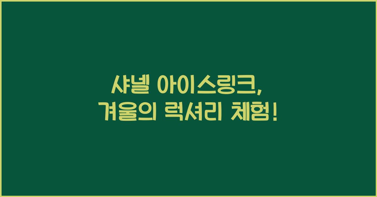 샤넬 아이스링크