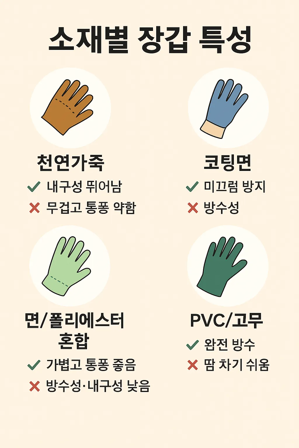 농업경제학 : 농작업 장갑 종류별 장단점 비교