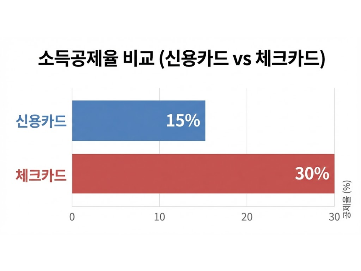 신용카드 vs 체크카드 vs 현금영수증 (공제율 비교)