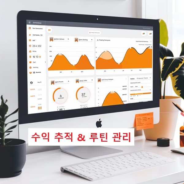 블로그 수익 및 콘텐츠 루틴 관리 대시보드 이미지