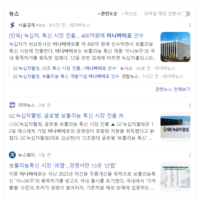 GC녹십자웰빙, 이니바이오 인수