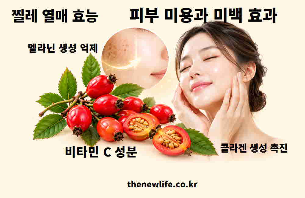 찔레 열매 효능 피부 미용 미백 효과