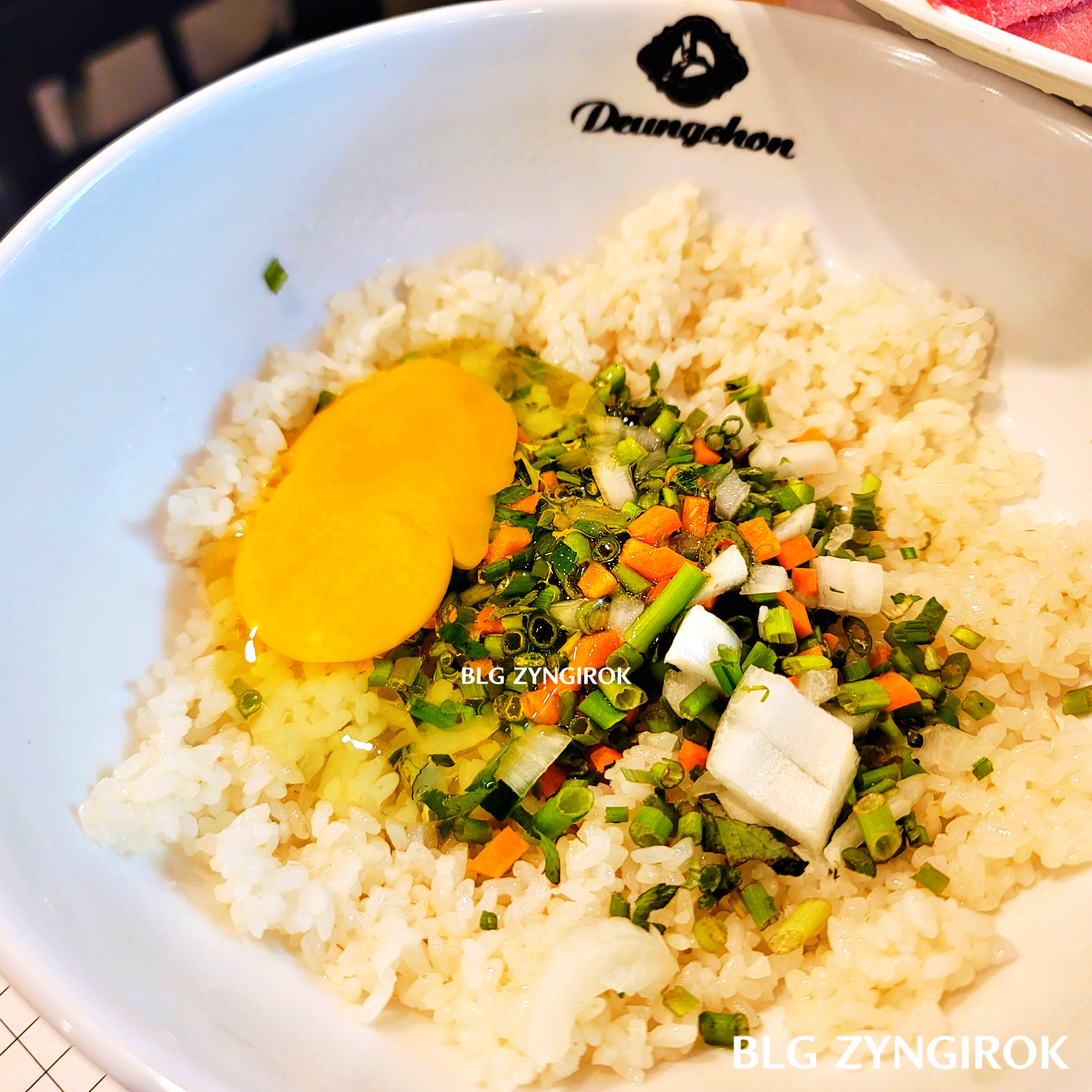 등촌 칼국수 볶음밥 재료 모습이다.