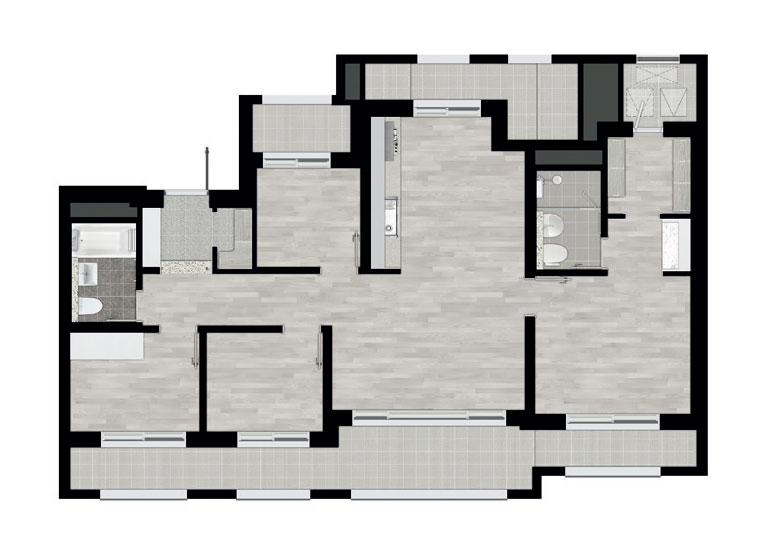 천안 롯데캐슬 더 청당 84A 평면도