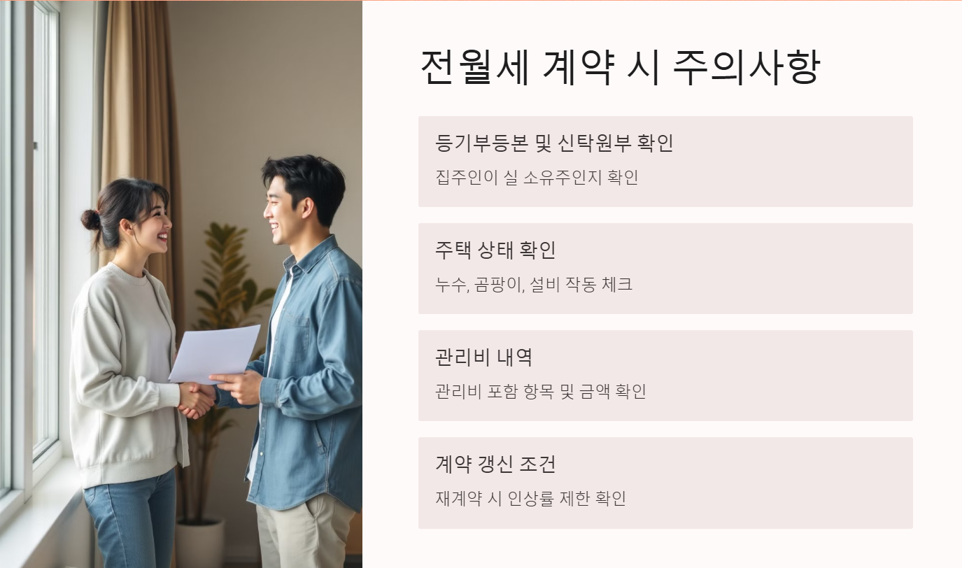 전월세 계약 시 주의사항
