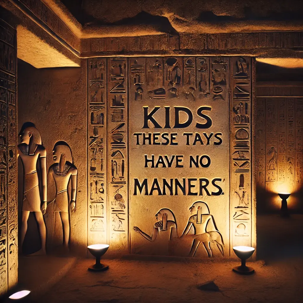 이집트 피라미드 내부에 남아있는 '요즘 애들은 버릇이 없어' 라는 낙서